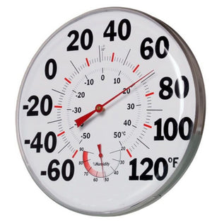 ECO Farm Hydroponic indoor 12" Thermometer Humidity Gauge-growpackage.com