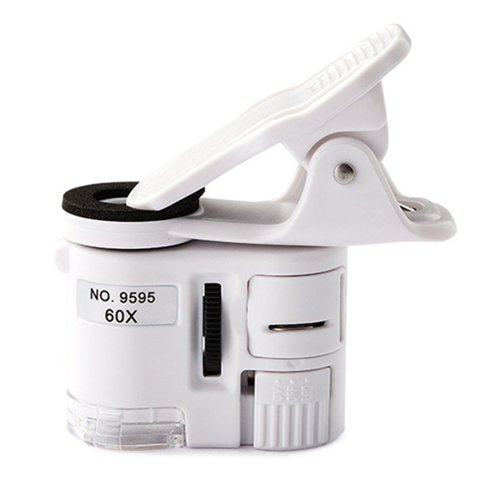 ECO Farm 60X Magnifying Mini Portable Clip LED Microscope