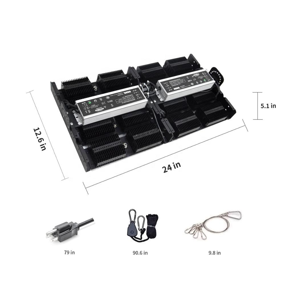 ECO Farm 250W/500W Dimmable LED Grow Light for Greenhouse-growpackage.com