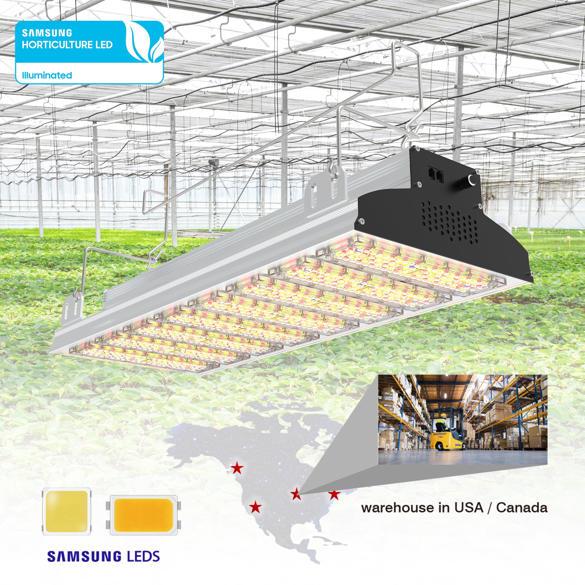 ECO Farm N10 800W Commercial LED Grow Lights for Greenhouse Replace 1000W HPS