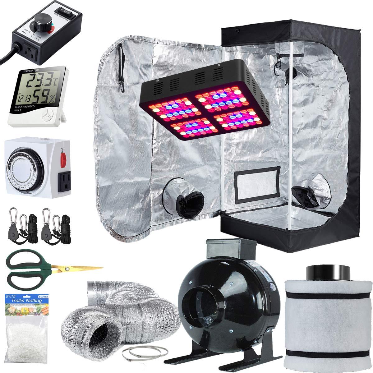 TopoLite Indoor Grow Tent Kits with 600W LED Grow Light