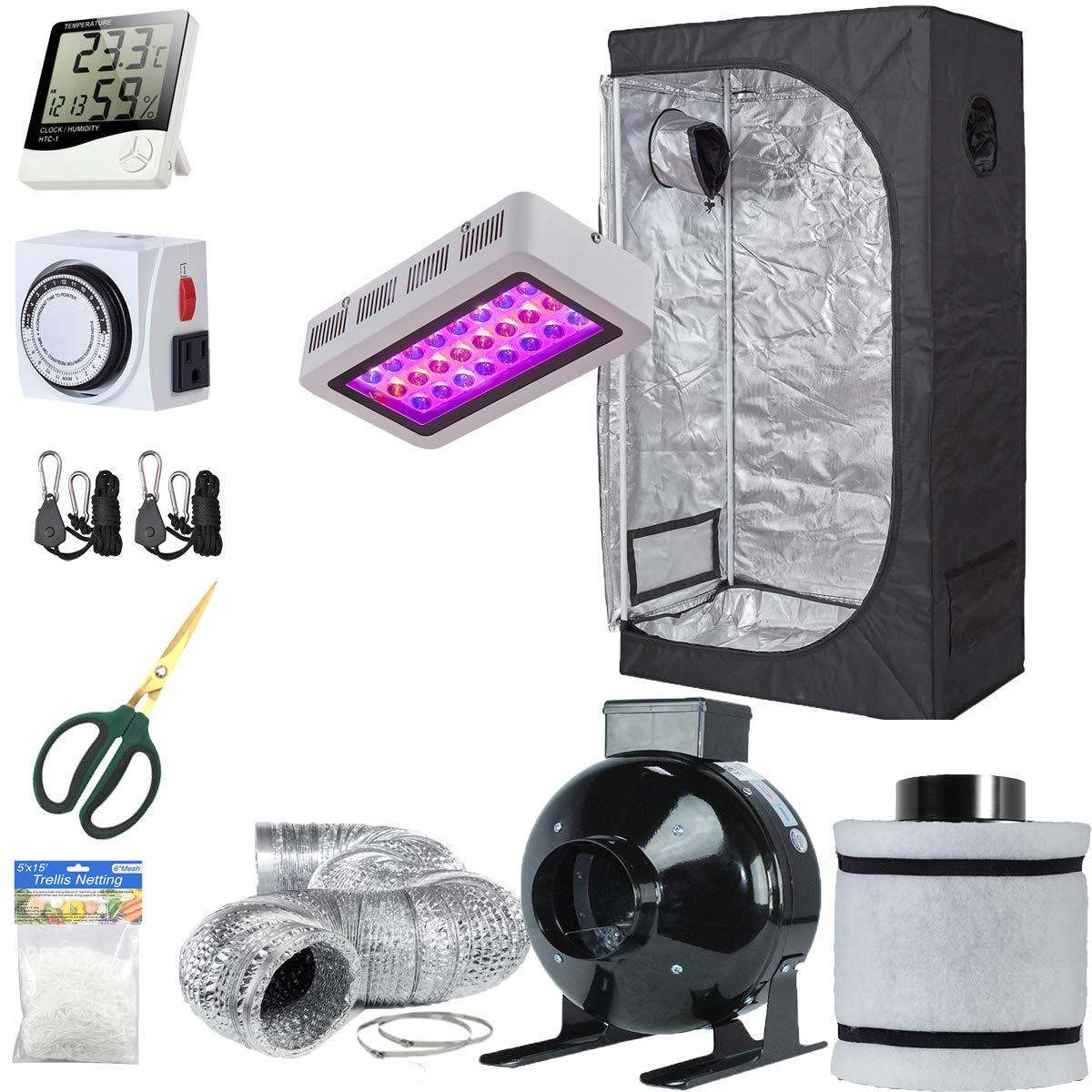 TopoLite 36X20X63 Led Grow Tent Kit