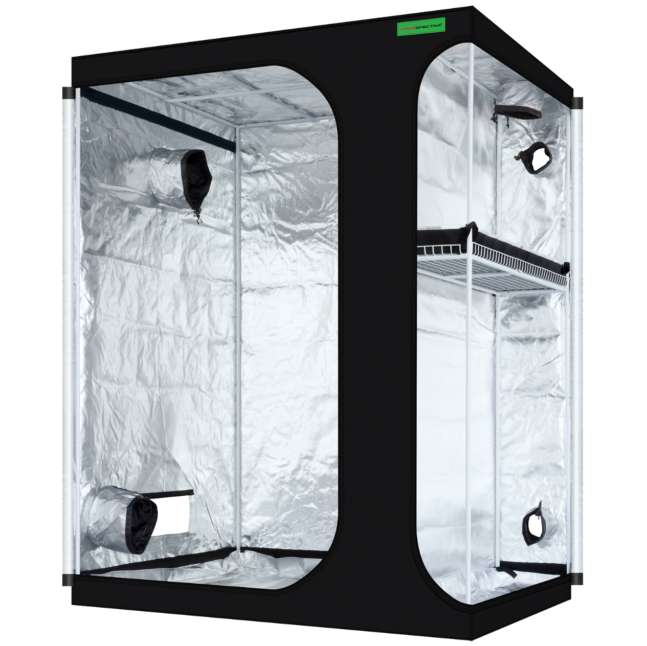 VIPARSPECTRA 60"x48"x80" Reflective 600D Mylar 2-in-1 Grow Tent
