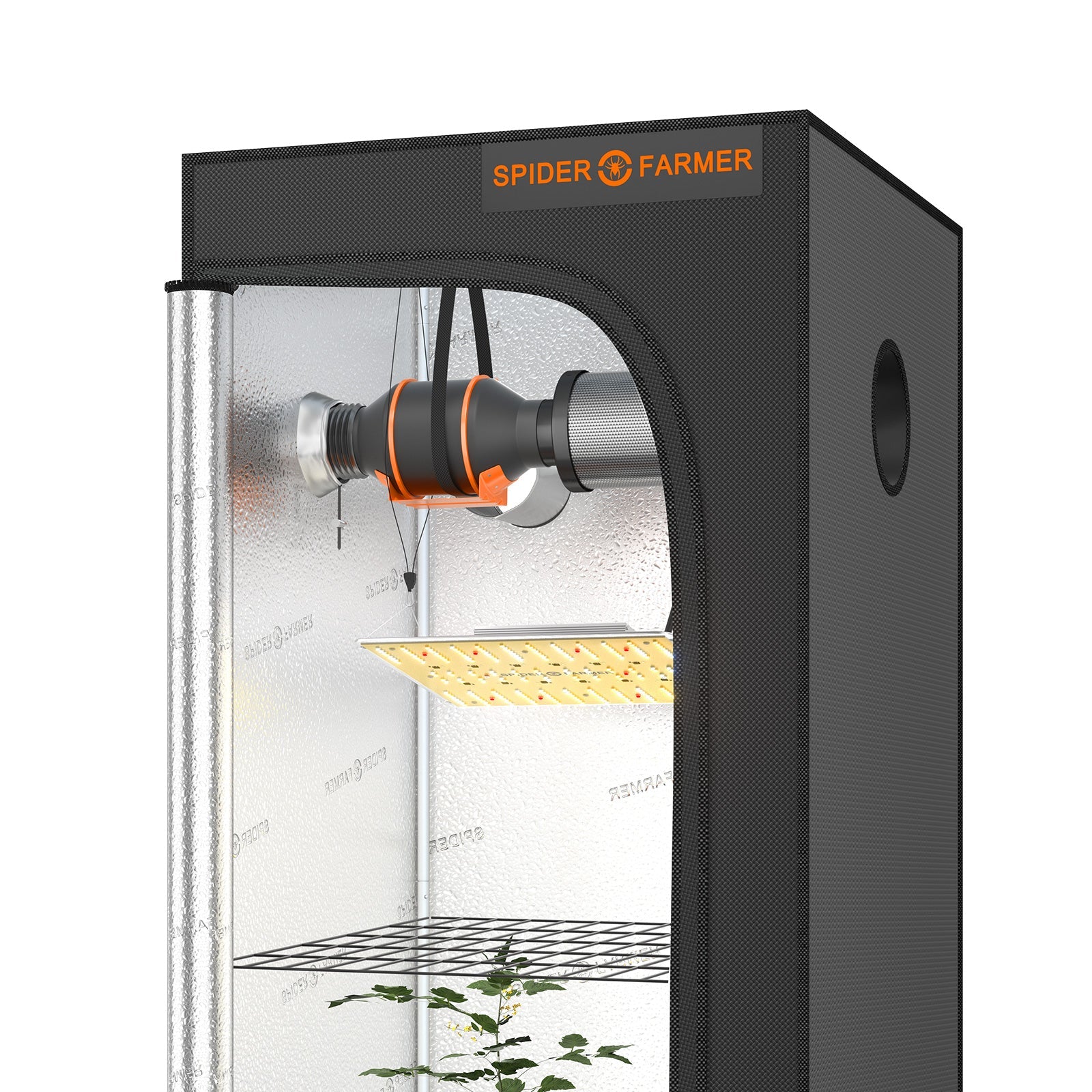 Spider Farmer SF1000D Complete LED Grow Tent Kit 2' x 2'