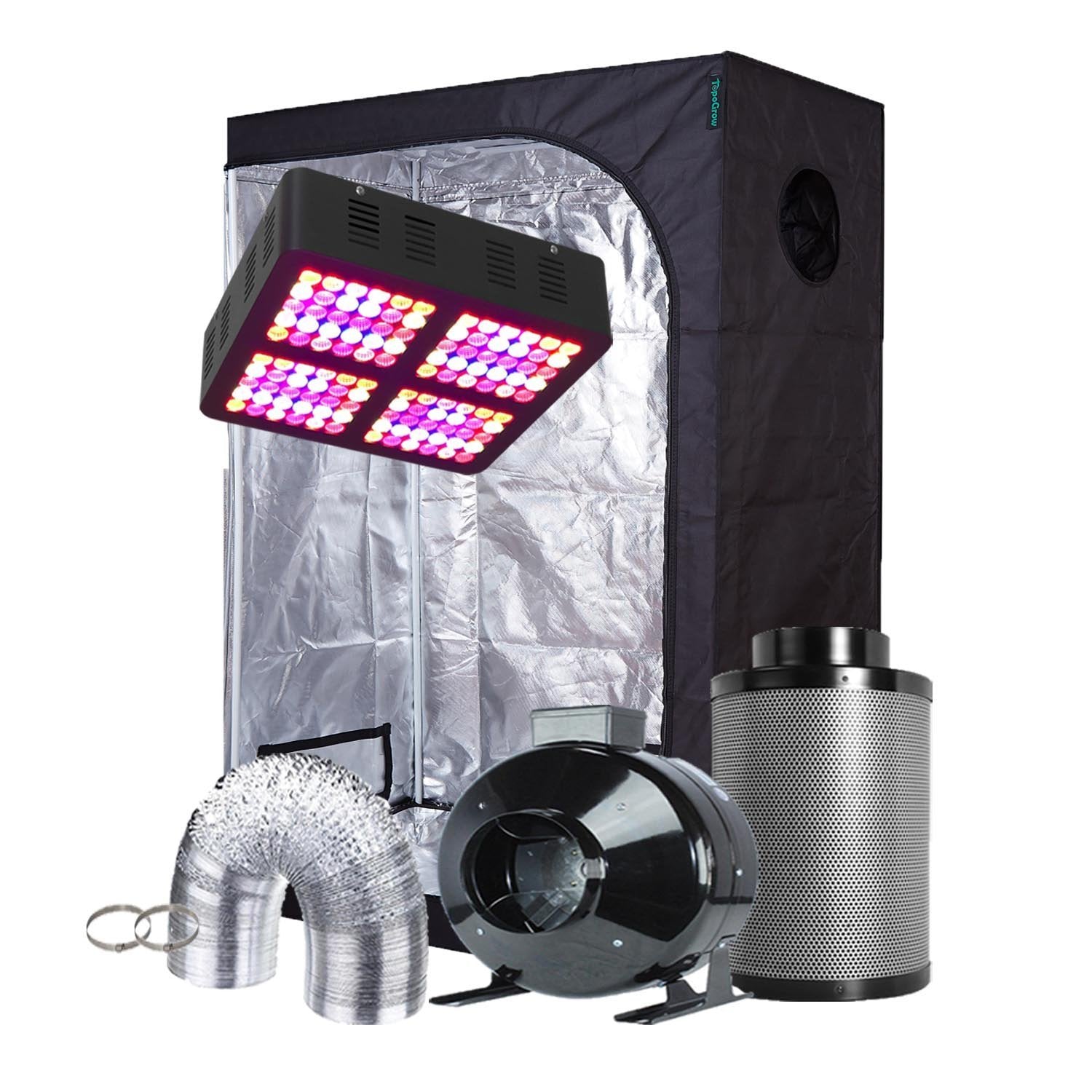 TopoGrow 48X24X72 LED Grow Tent Kits
