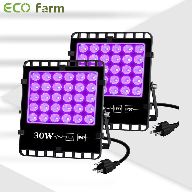 ECO Farm 2 PCS 30W UV Supplemental LED Grow Light-growpackage.com