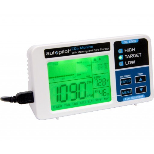 Autopilot Desktop CO2 Monitor with Memory and Data Storage