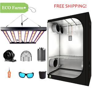 ECO Farm 4'x4' Essential Grow Tent Kit with ECO Farm DBL5000 480W LED Grow Light