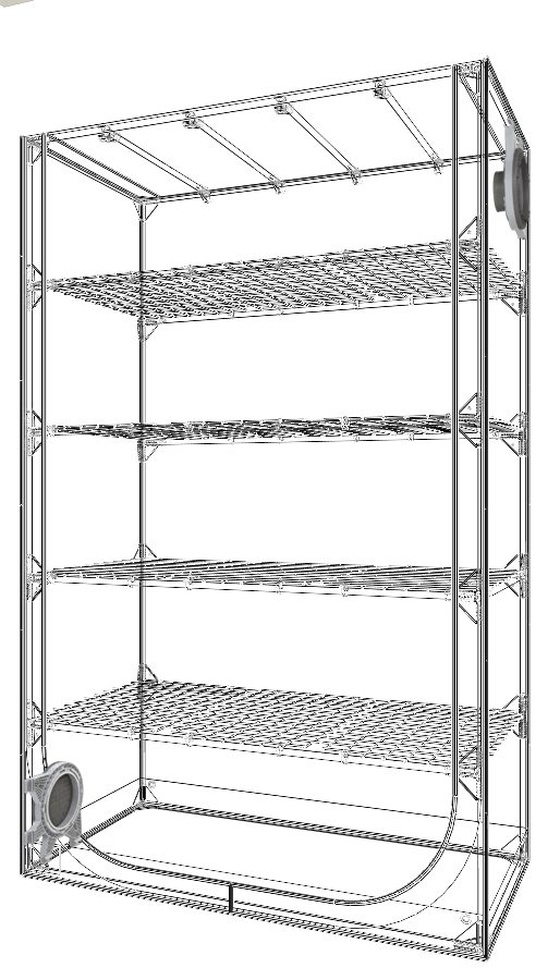 Secret Jardin DP120 Dark Propagator 4ft x 2ft x 6.7ft (R4.00) Grow Tent For Plants