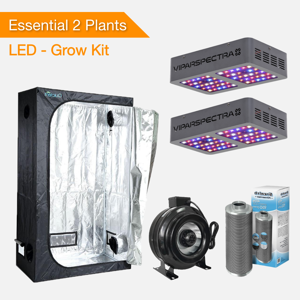 Essential 2 Plants Grow Kits - LED Grow Lights-growpackage.com