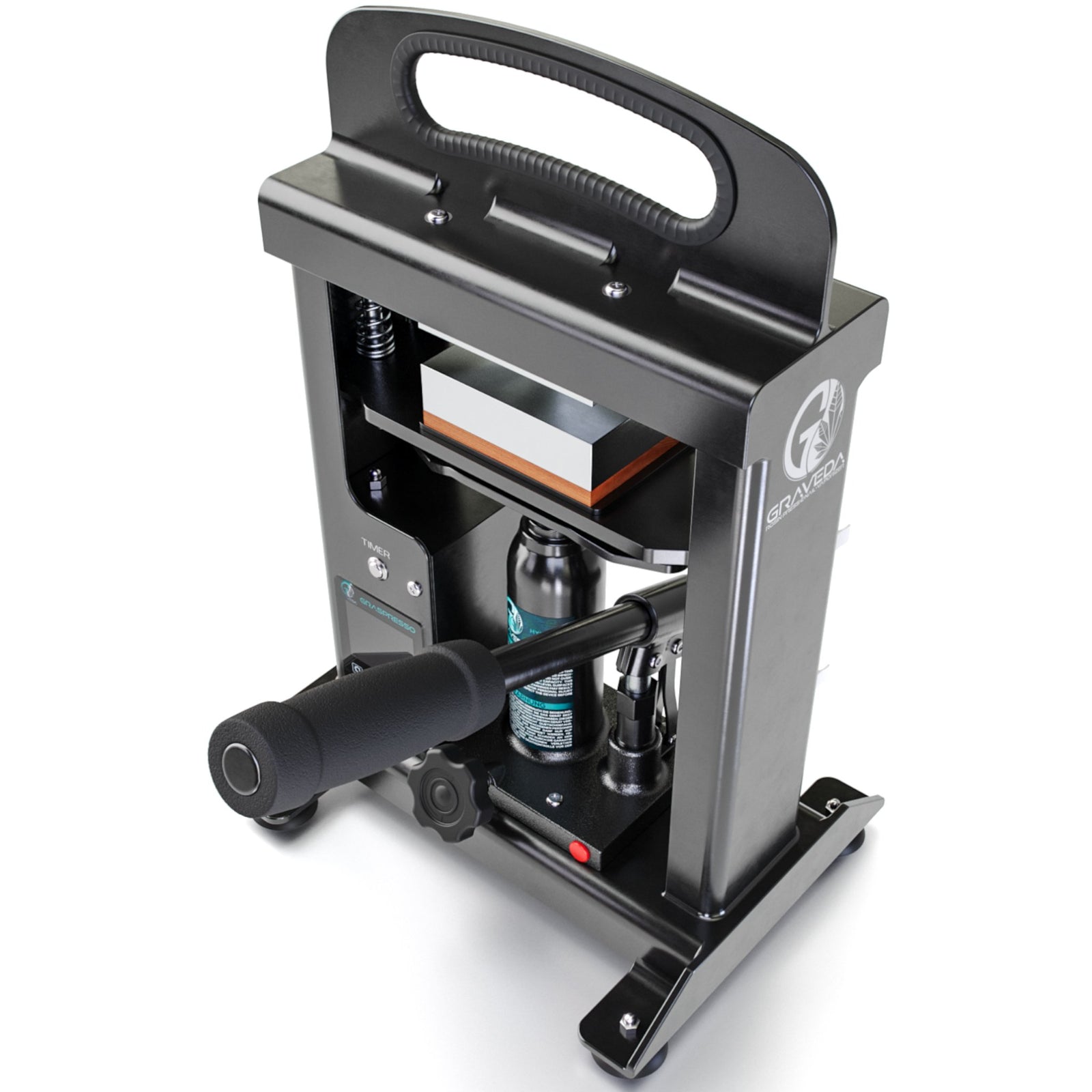 Graveda Grasspresso 3 Ton Rosin Press with a hydraulic