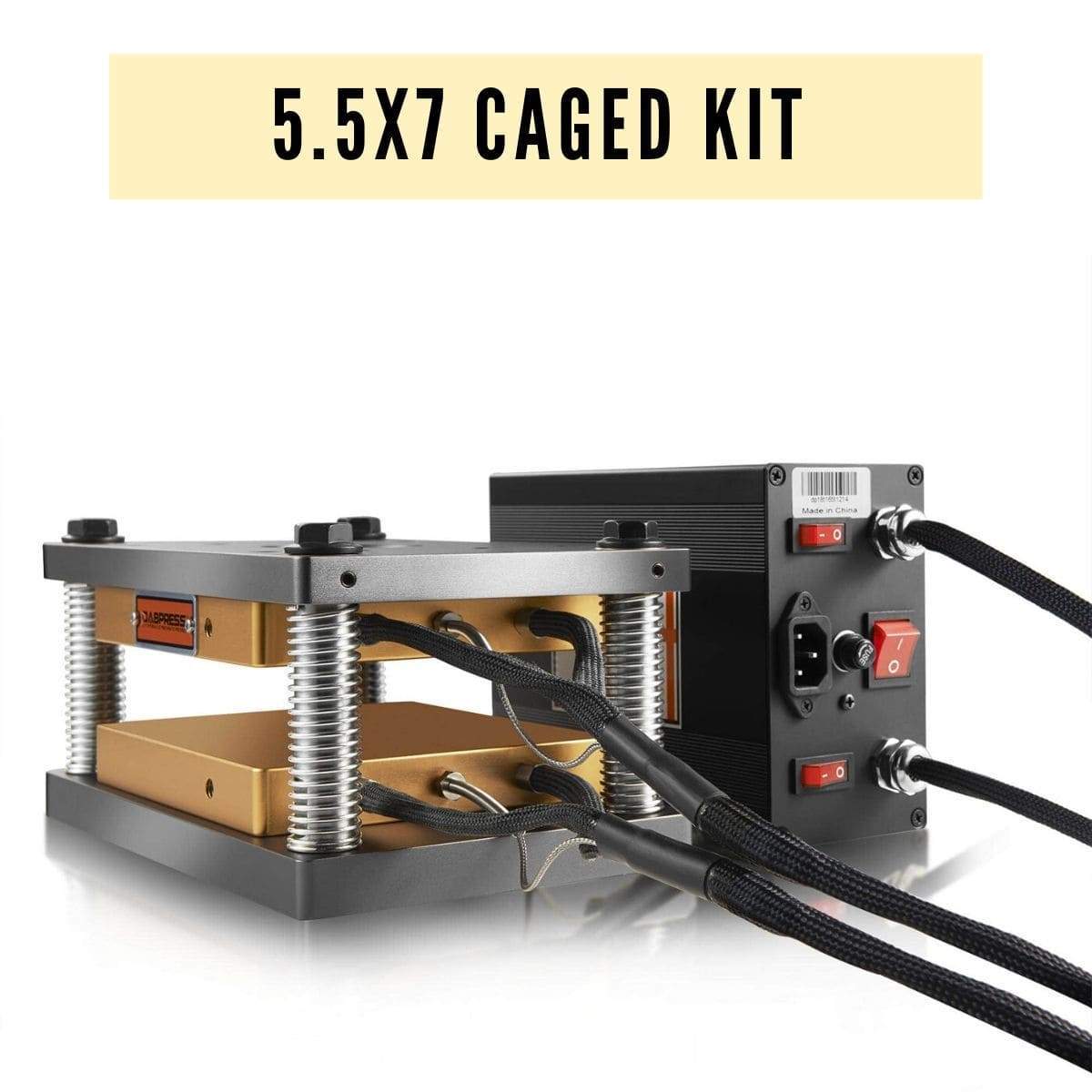 5.5x7 DIY Commercial Caged Press Plates Kit - Pairs It Well with A 20-30 Ton Hydraulic Press | Dabpress