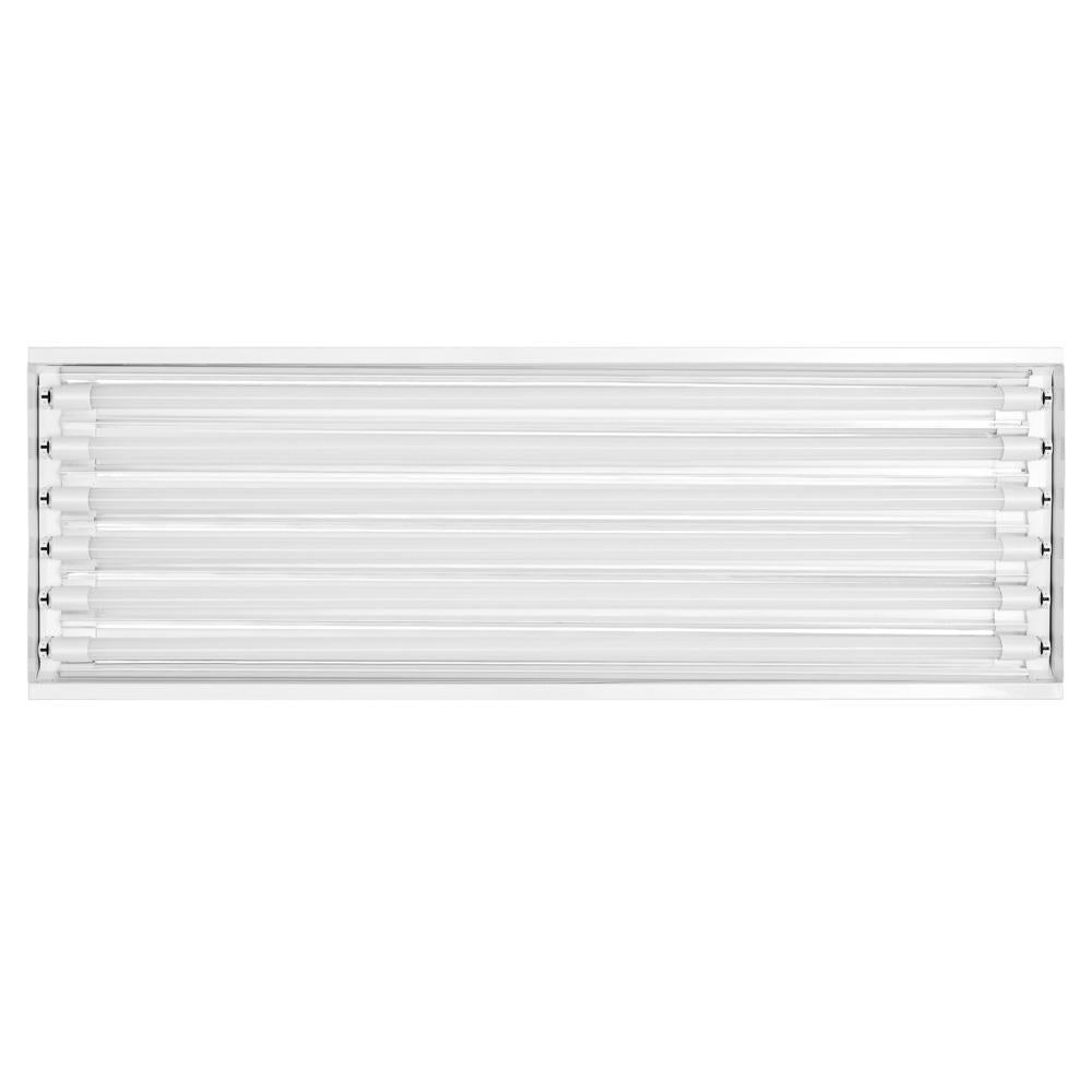 Toggled 6-Light 4-ft Grow Light Fixture w/ LED tubes - 96 watts - LED Grow Lights Depot